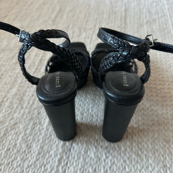 Gianni Bini Black Rope Braided Platform Heels Size 7 - Picture 8 of 10